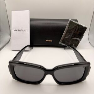 Max Mara LEE-3 MM0140 Sunglasses Black 57-14-135 - Women NEW